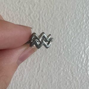Etsy Aquarius Symbol Ring, Silver, Never worn, zodiac sign